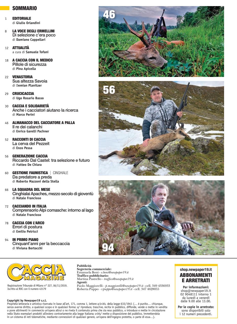 Caccia Magazine Preview Pages