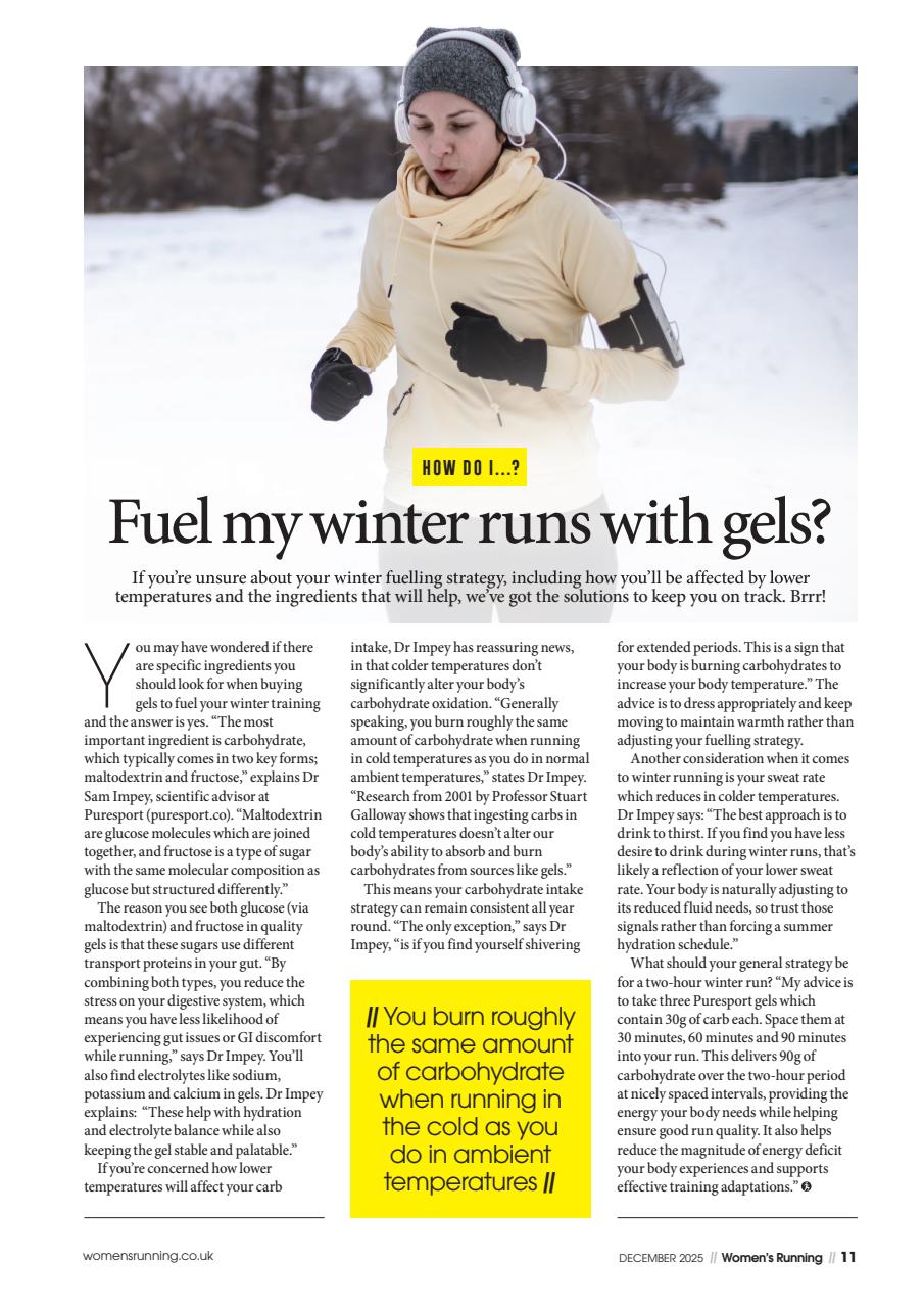 Women’s Running Preview Pages