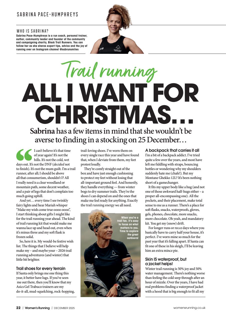 Women’s Running Preview Pages