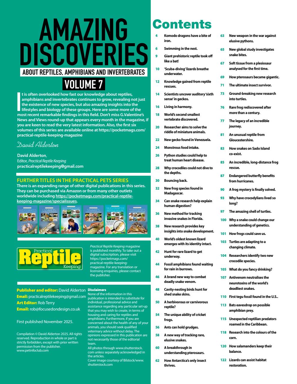 Practical Reptile Keeping Preview Pages