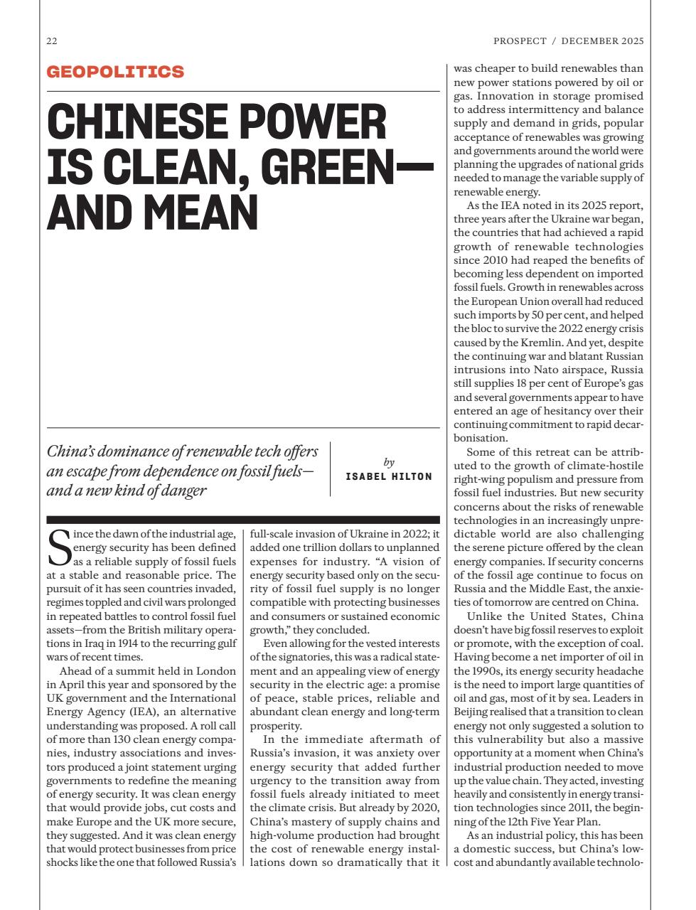 Prospect Magazine Preview Pages