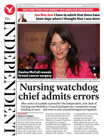 The Independent Daily Edition Newspaper issue Sunday, 09 November 2025