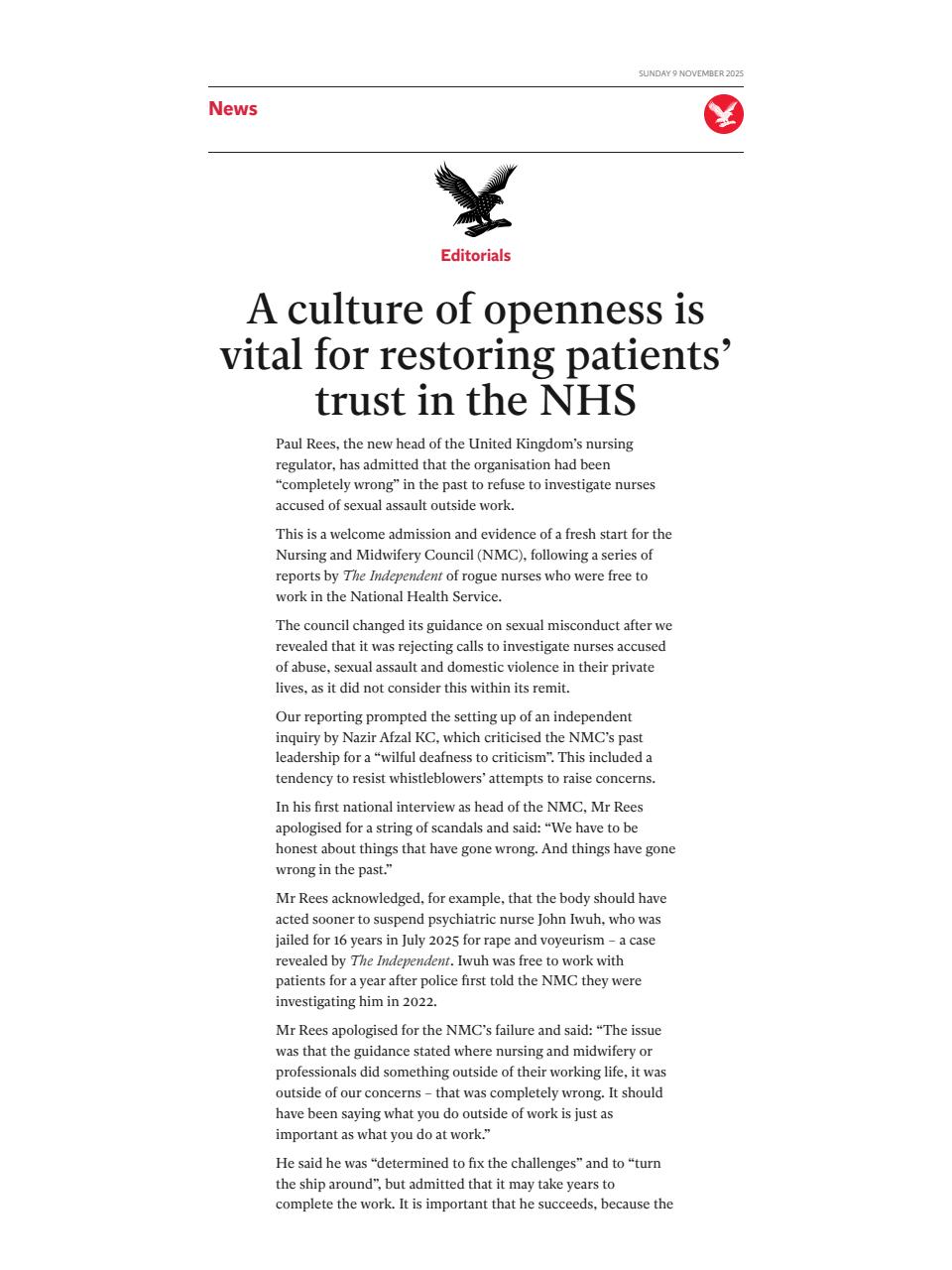 The Independent Daily Edition Newspaper Preview Pages