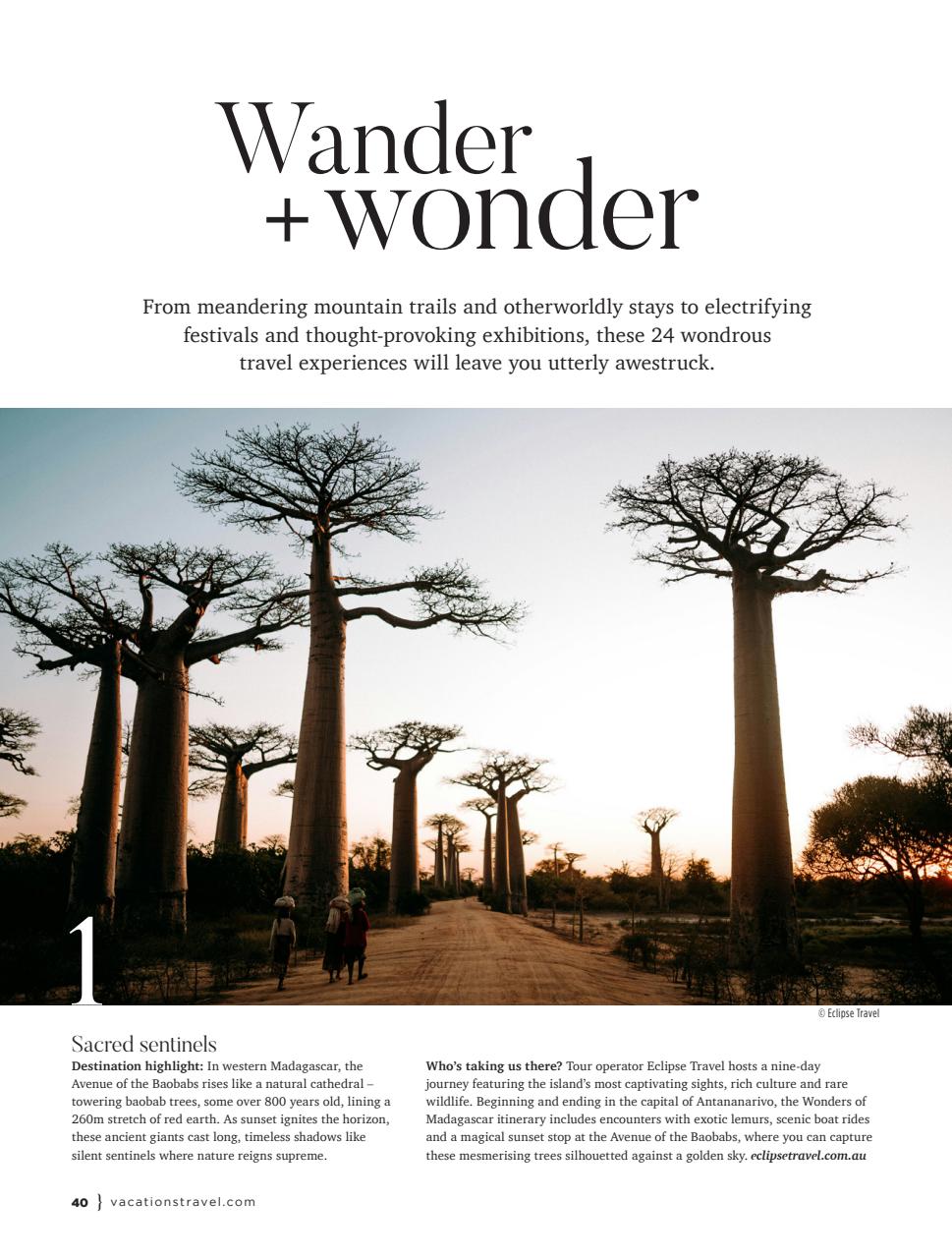 Vacations & Travel Preview Pages