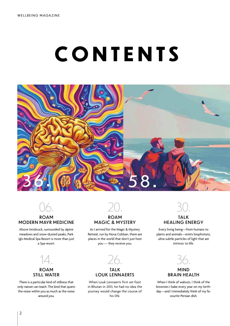 Wellbeing Magazine Preview Pages