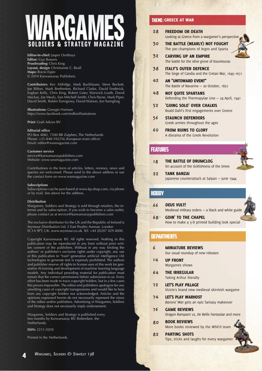 Wargames, Soldiers & Strategy Preview Pages