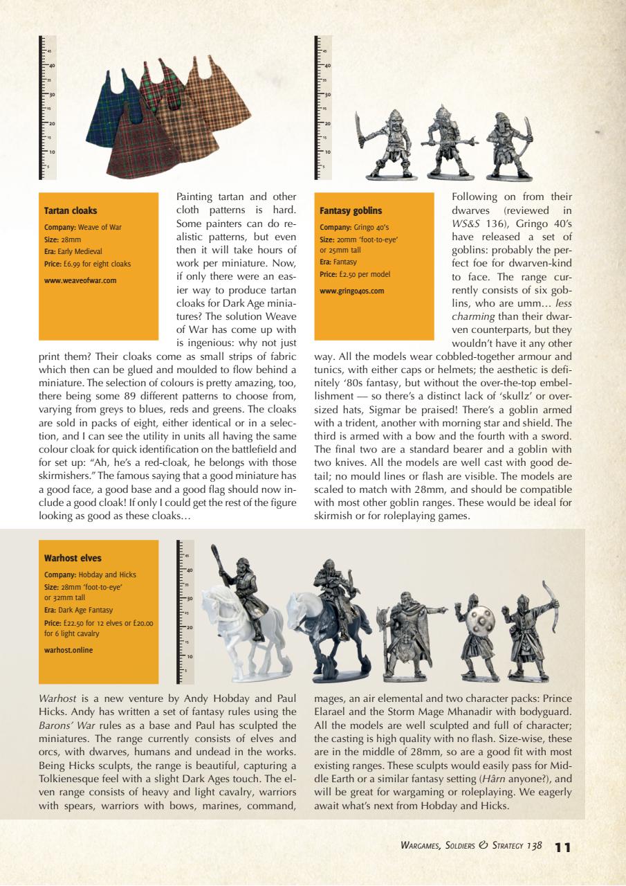 Wargames, Soldiers & Strategy Preview Pages