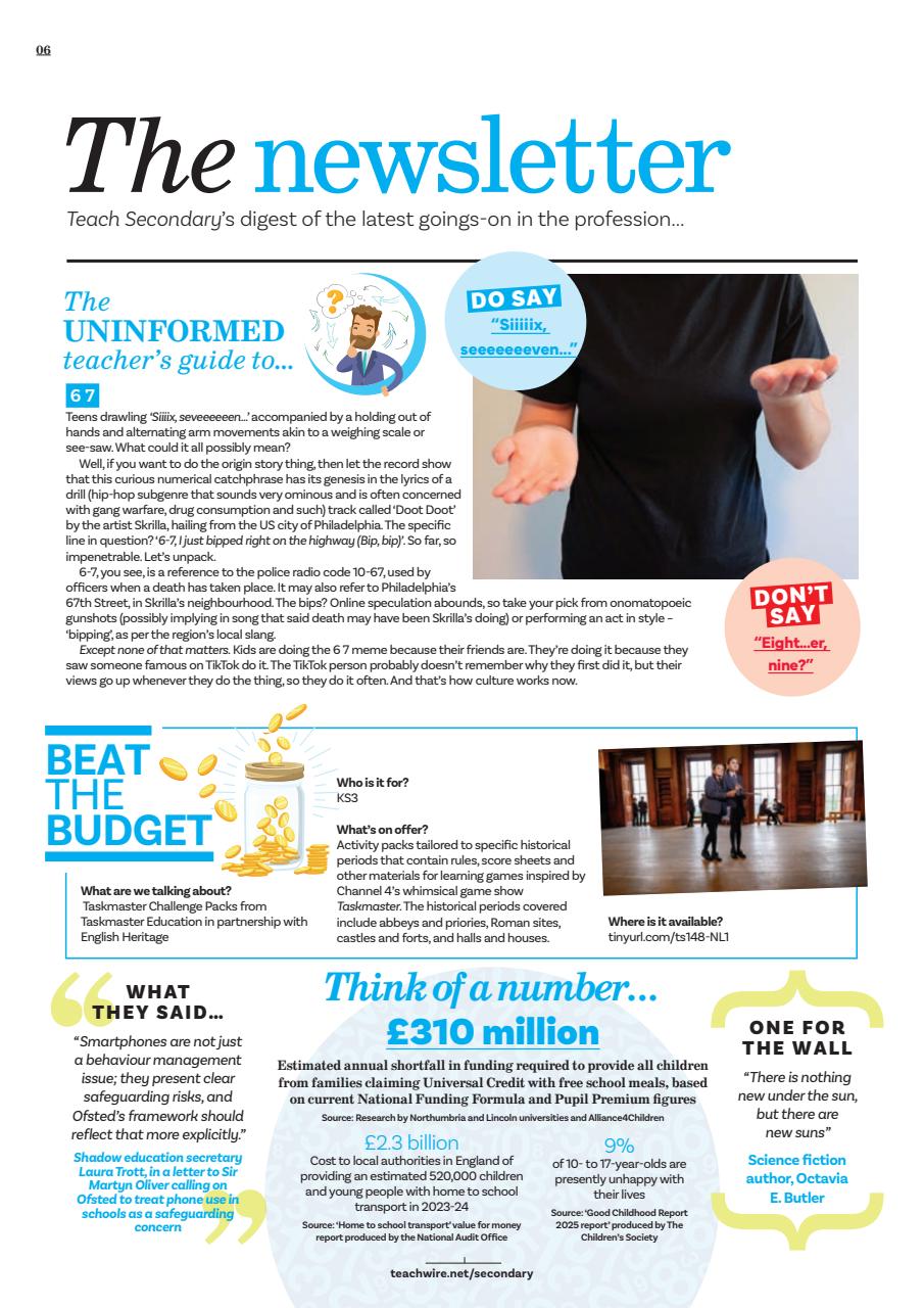 Teach Secondary Preview Pages