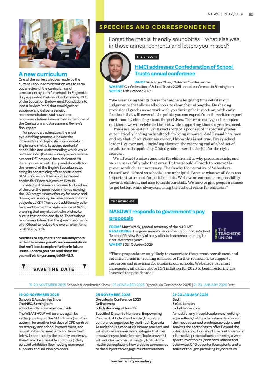 Teach Secondary Preview Pages