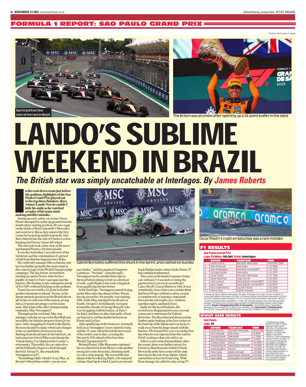 Motorsport News Preview Pages