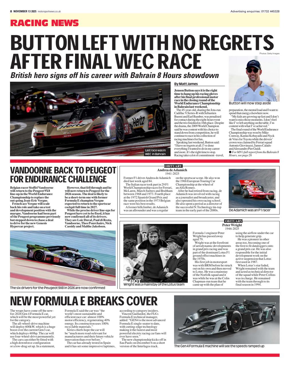 Motorsport News Preview Pages