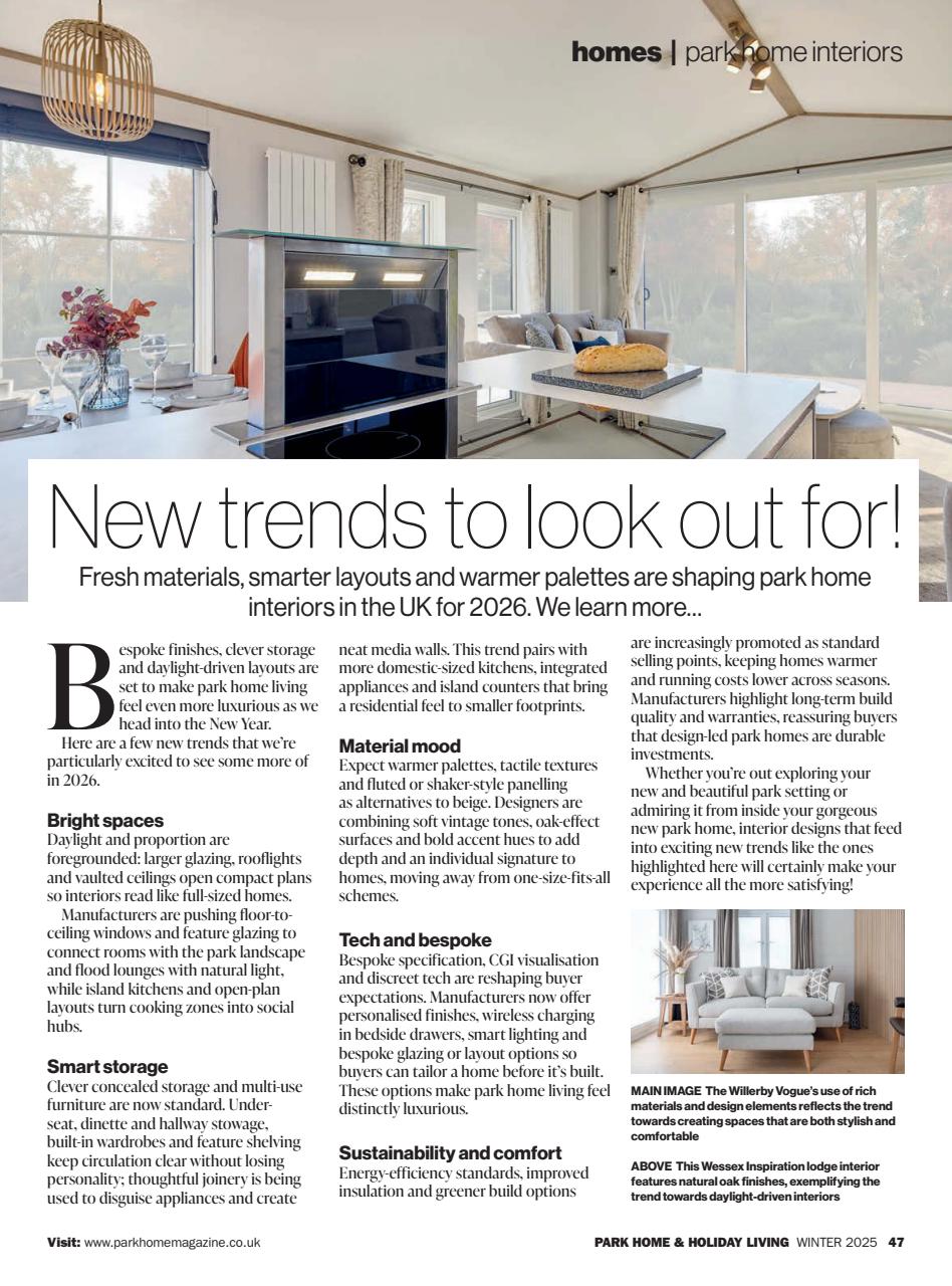 Park Home & Holiday Living Preview Pages