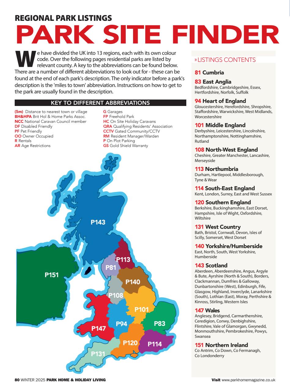 Park Home & Holiday Living Preview Pages