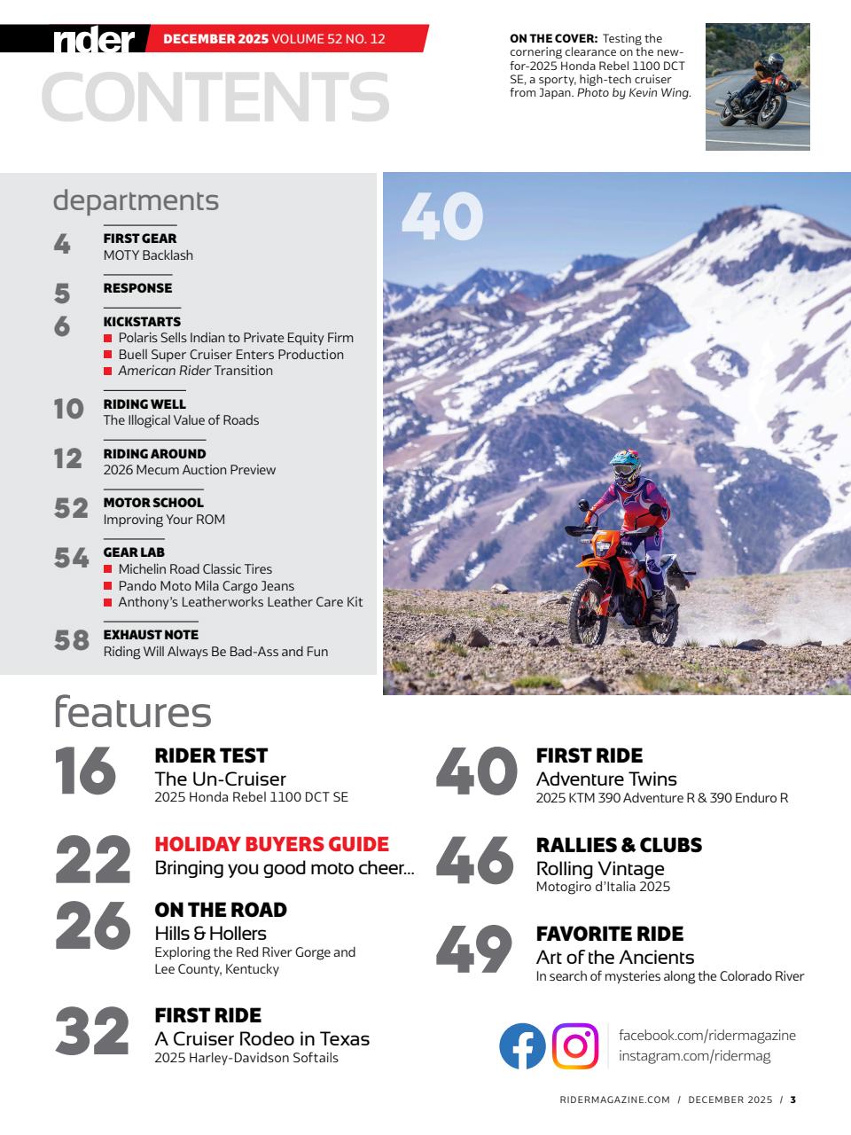 Rider Magazine Preview Pages