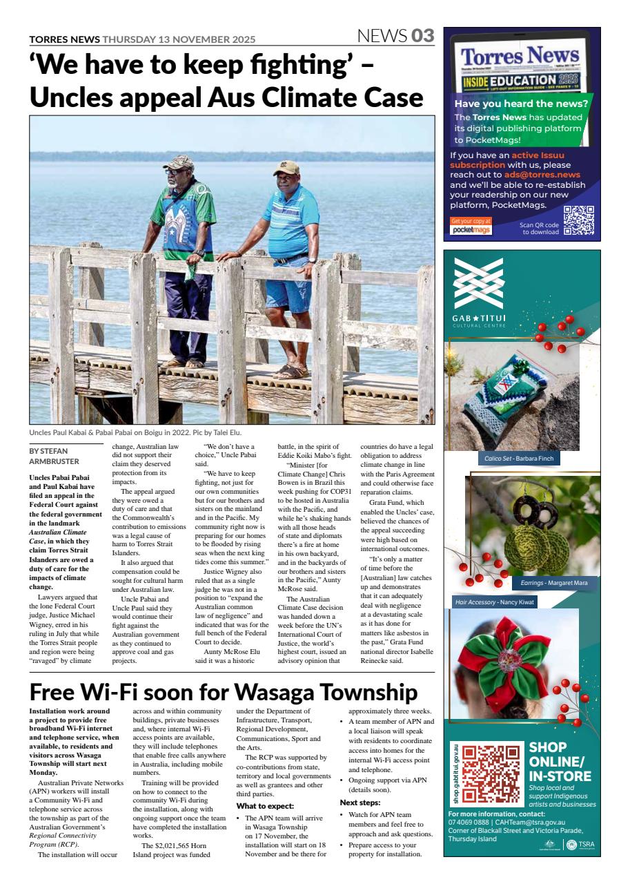 Torres News Preview Pages