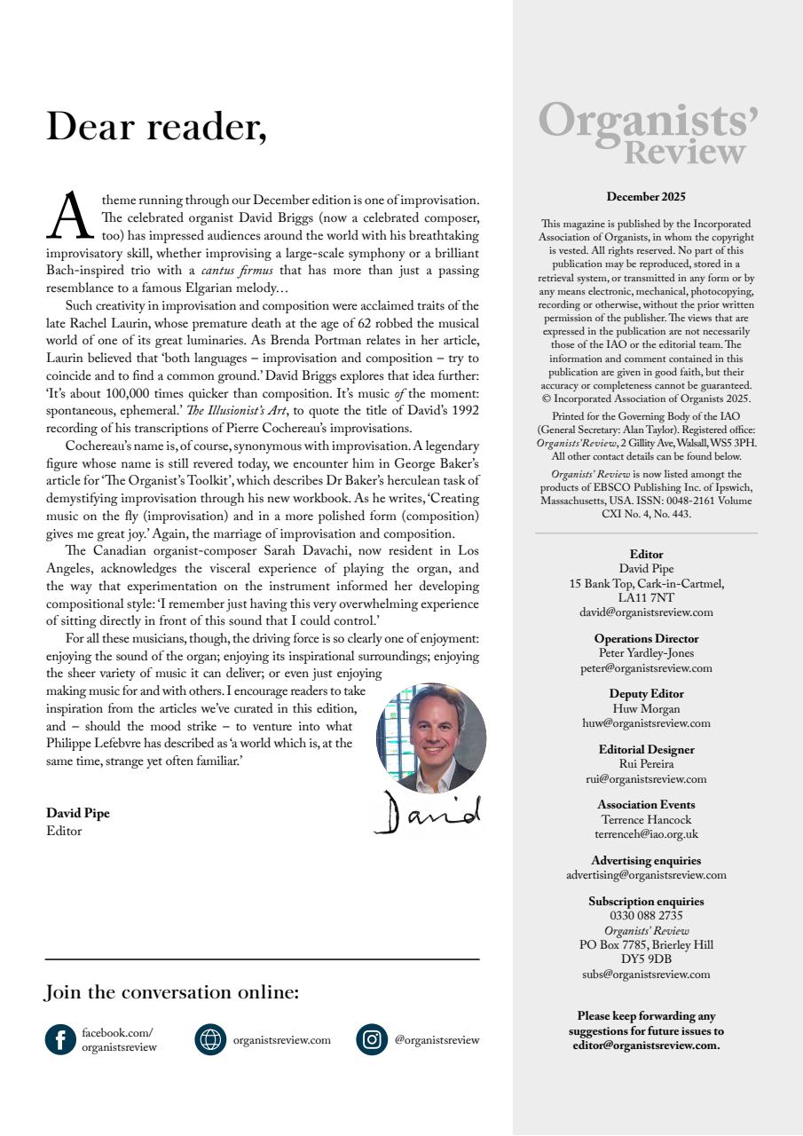 Organists' Review Preview Pages