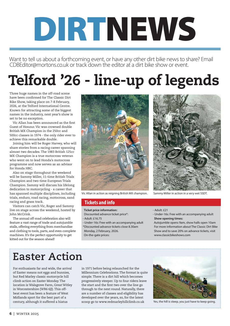 Classic Dirt Bike Preview Pages
