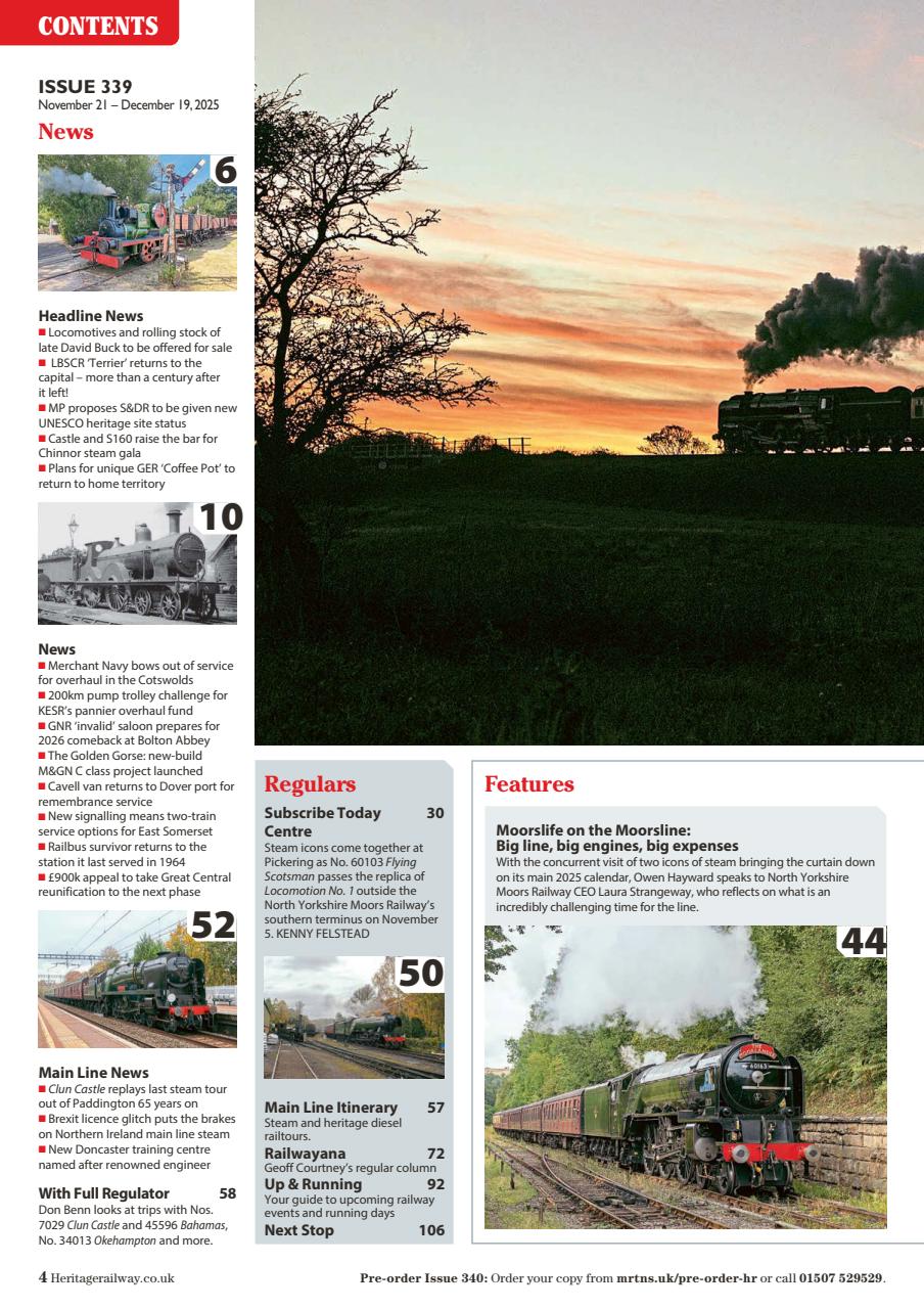 Heritage Railway Preview Pages