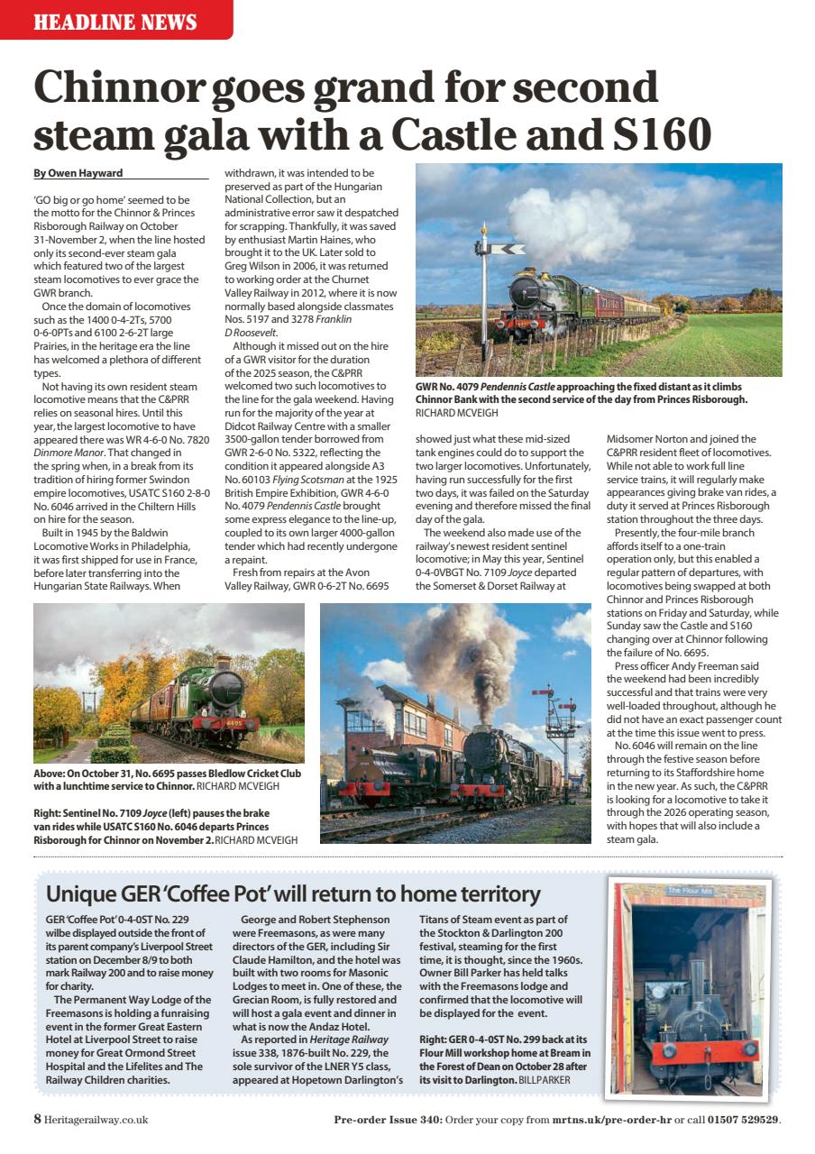 Heritage Railway Preview Pages