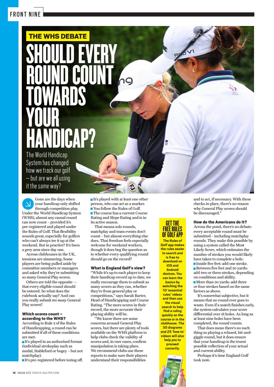 Today's Golfer Preview Pages