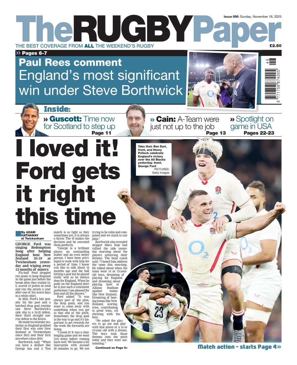 The Rugby Paper Preview Pages