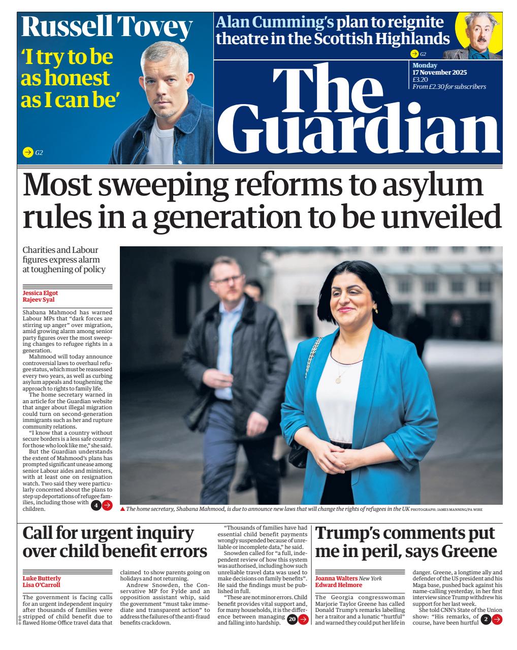 The Guardian Newspaper Preview Pages