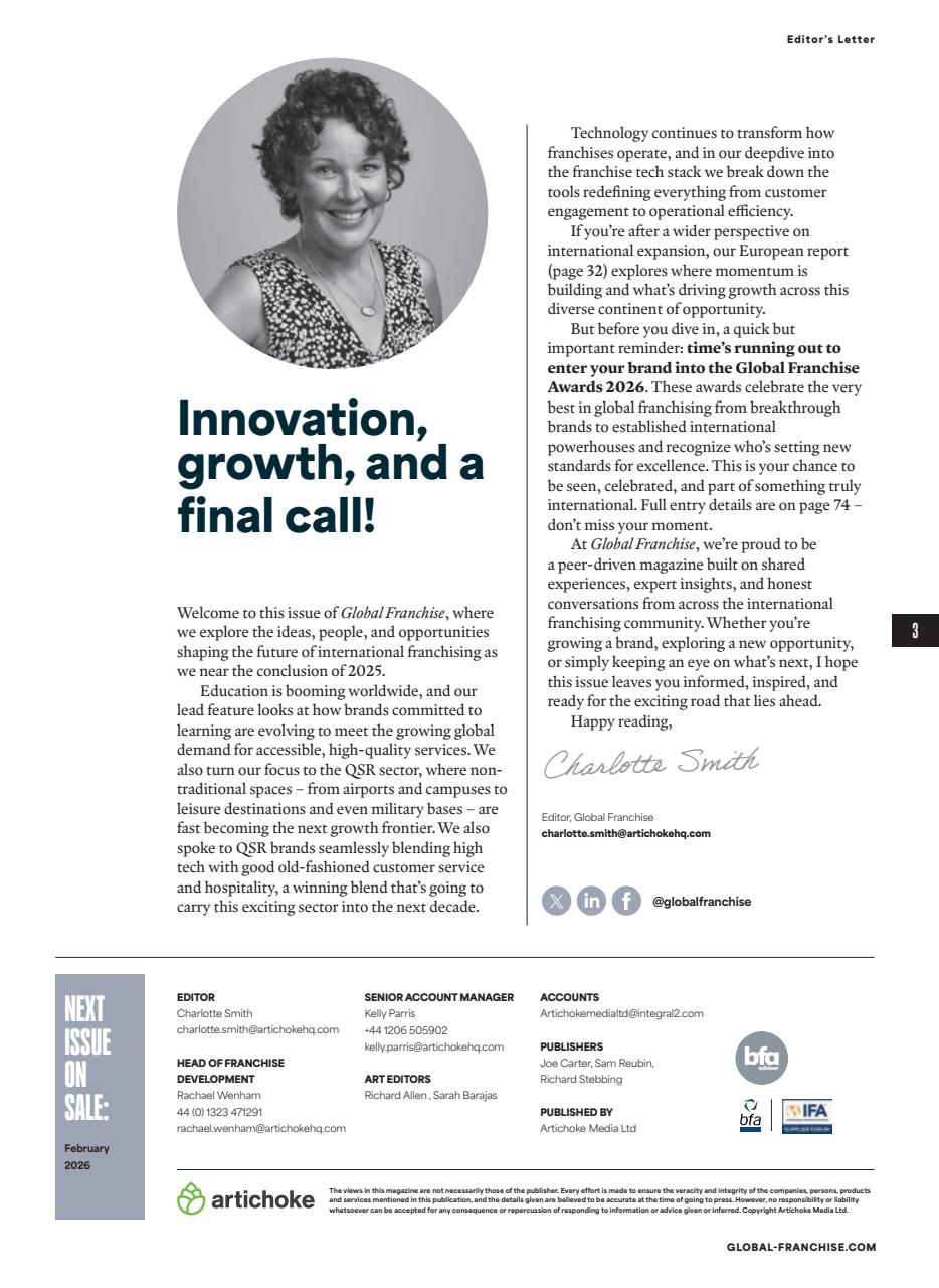 Global Franchise Preview Pages