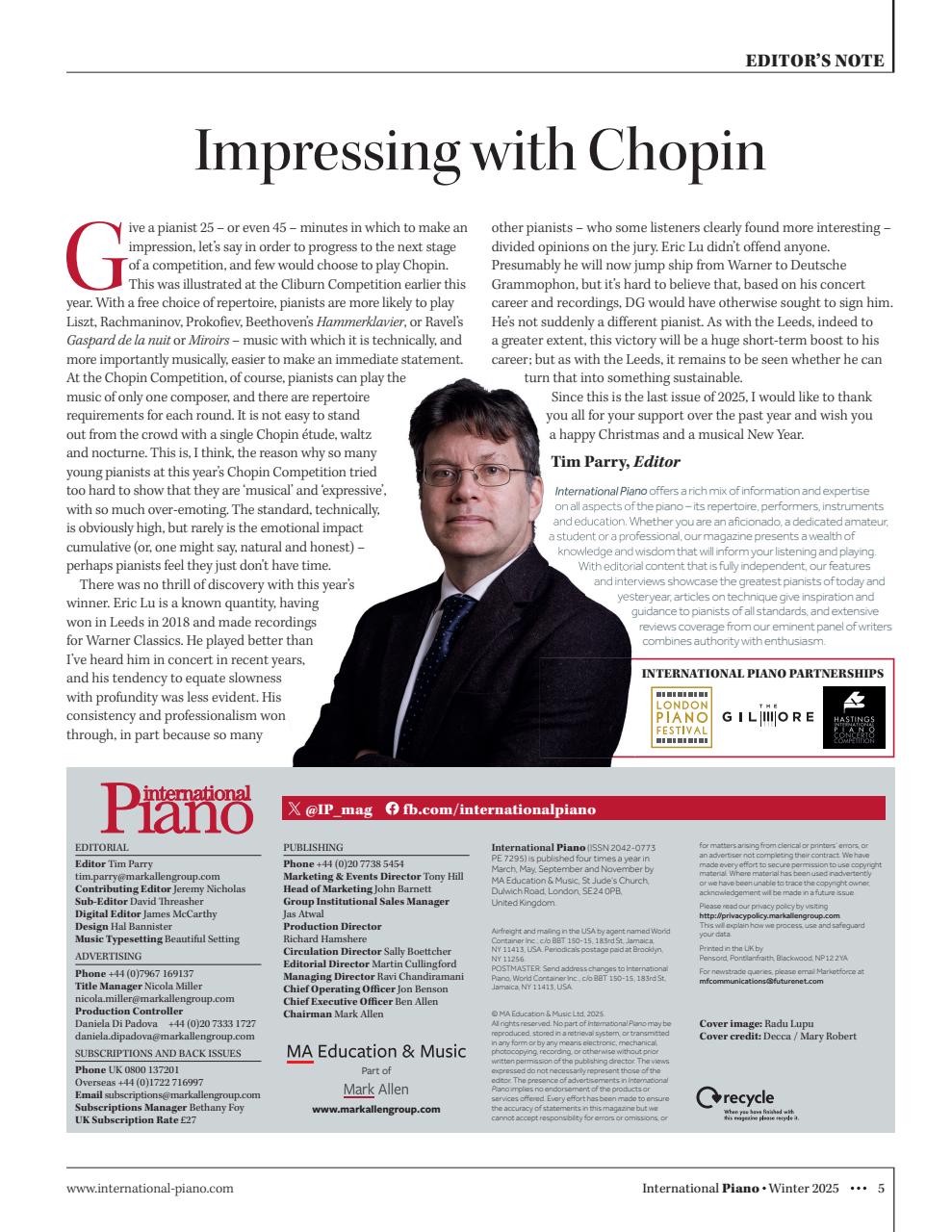 International Piano Preview Pages