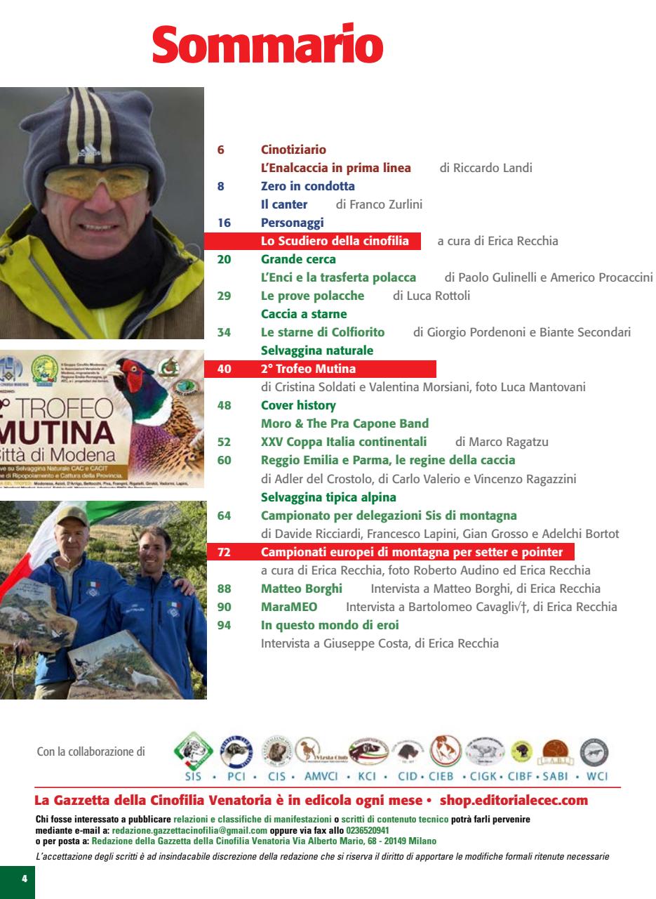 La Gazzetta Della Cinofilia Venatoria Preview Pages