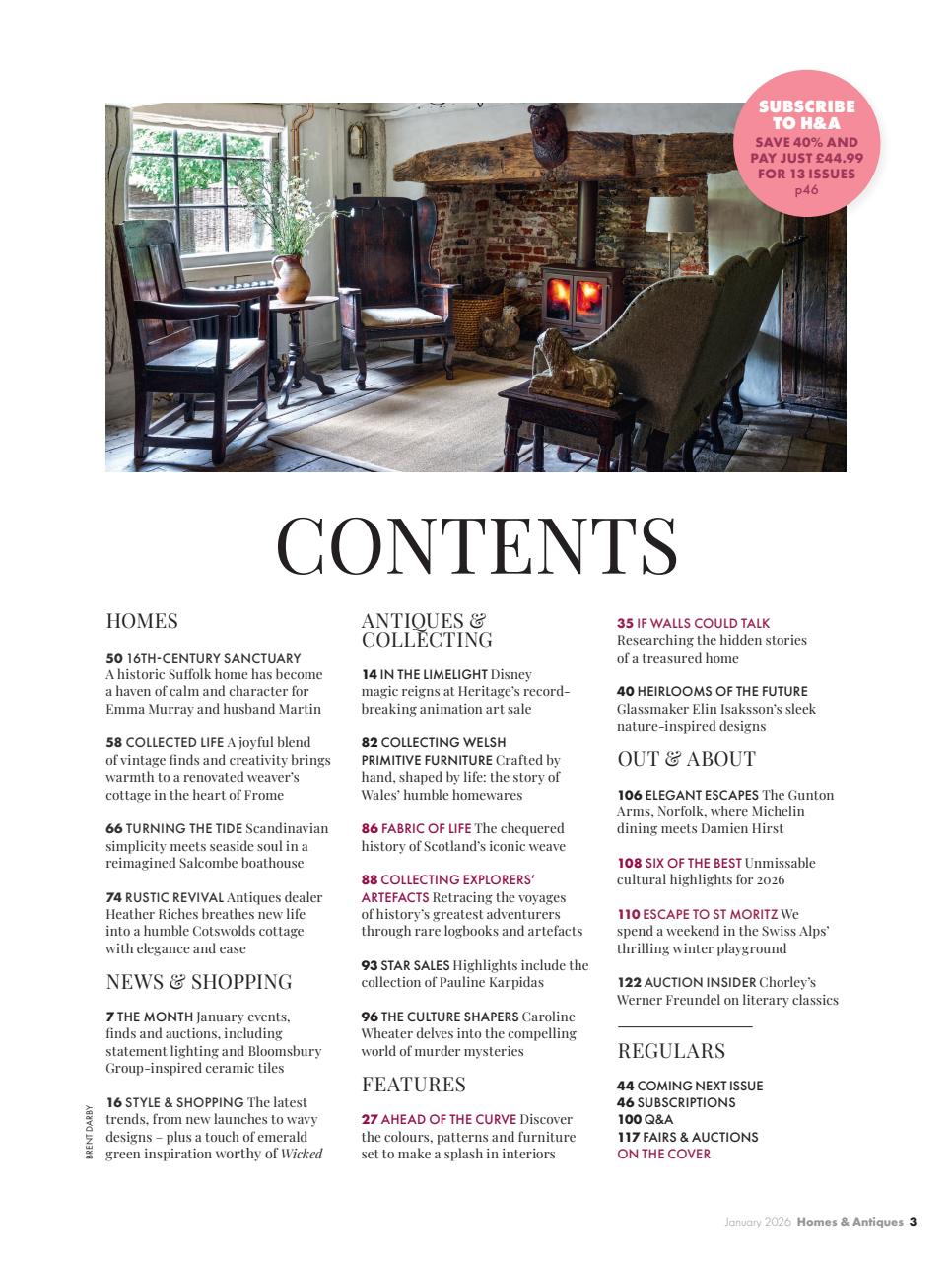 Homes & Antiques Magazine Preview Pages