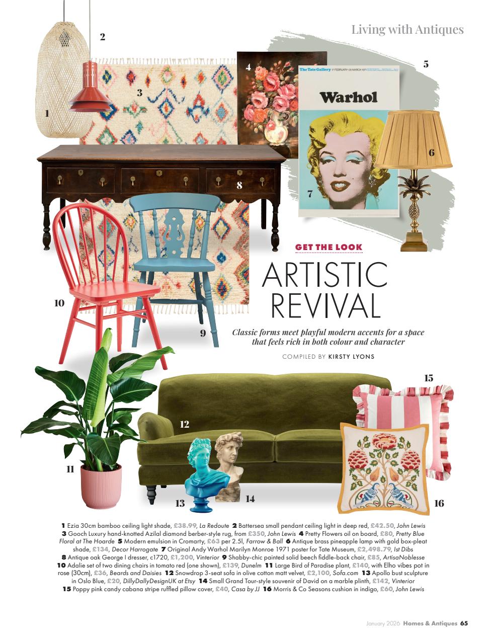 Homes & Antiques Magazine Preview Pages