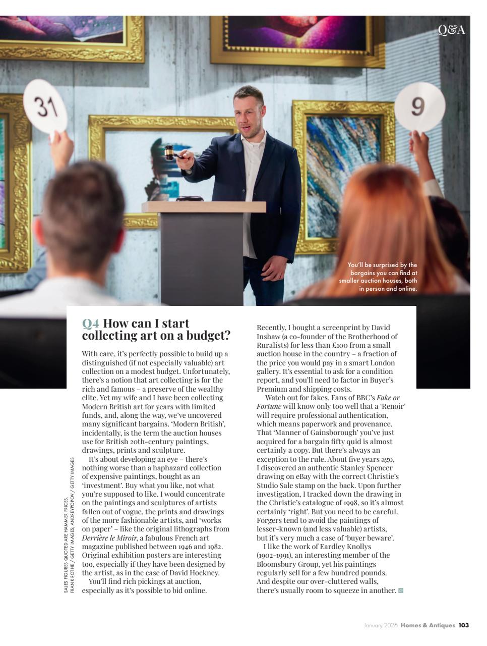 Homes & Antiques Magazine Preview Pages