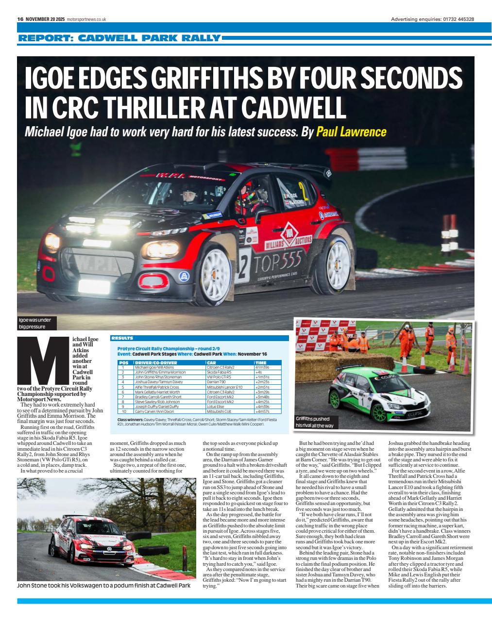 Motorsport News Preview Pages