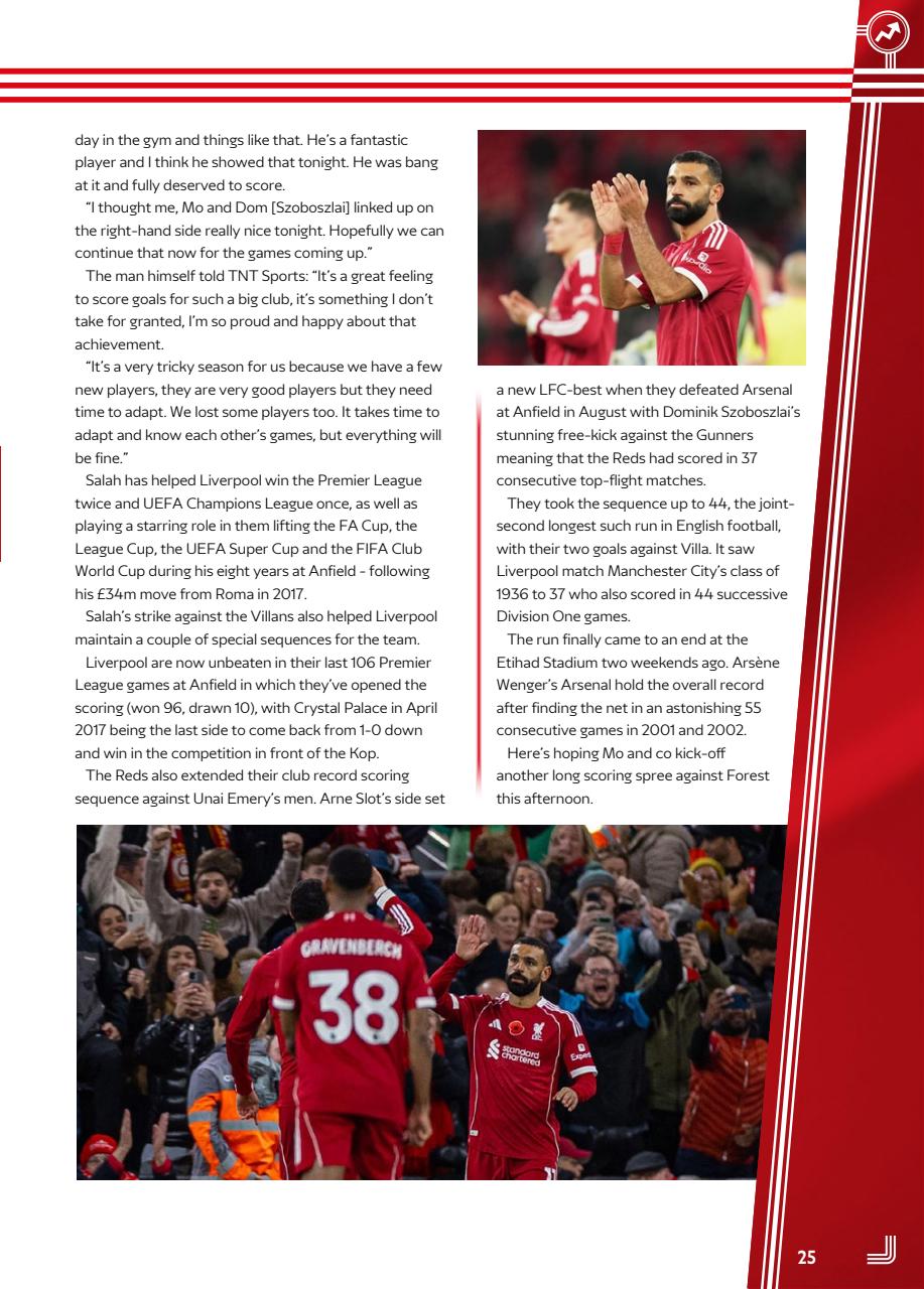 Liverpool FC Programmes Preview Pages