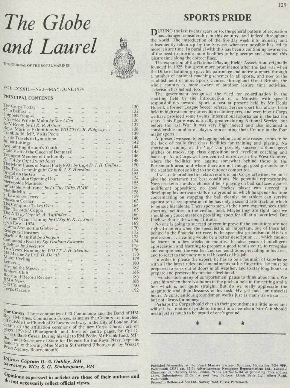 Globe & Laurel Preview Pages