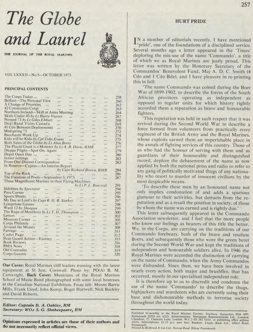 Globe & Laurel Preview Pages