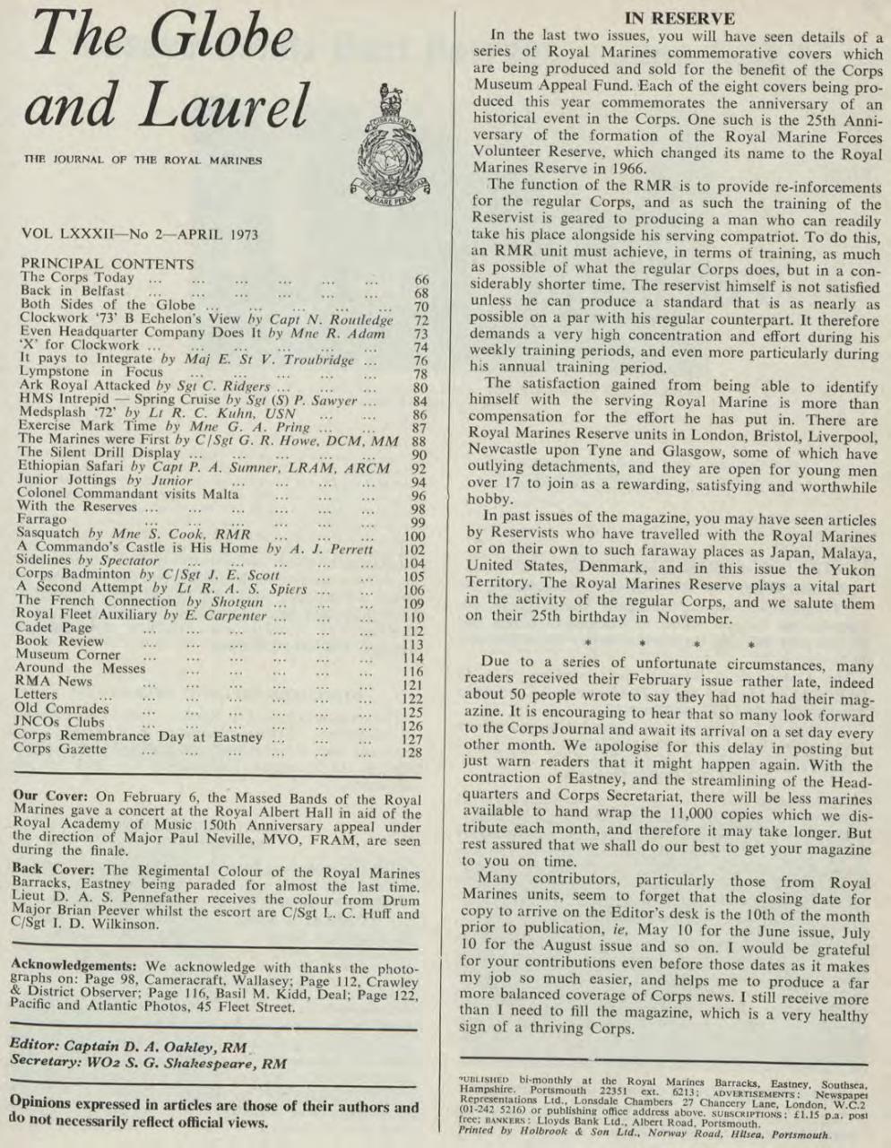 Globe & Laurel Preview Pages