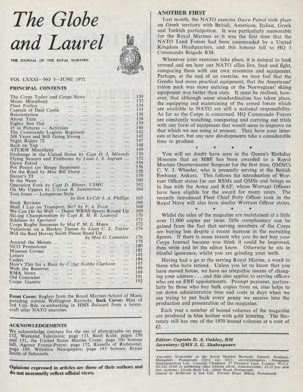 Globe & Laurel Preview Pages