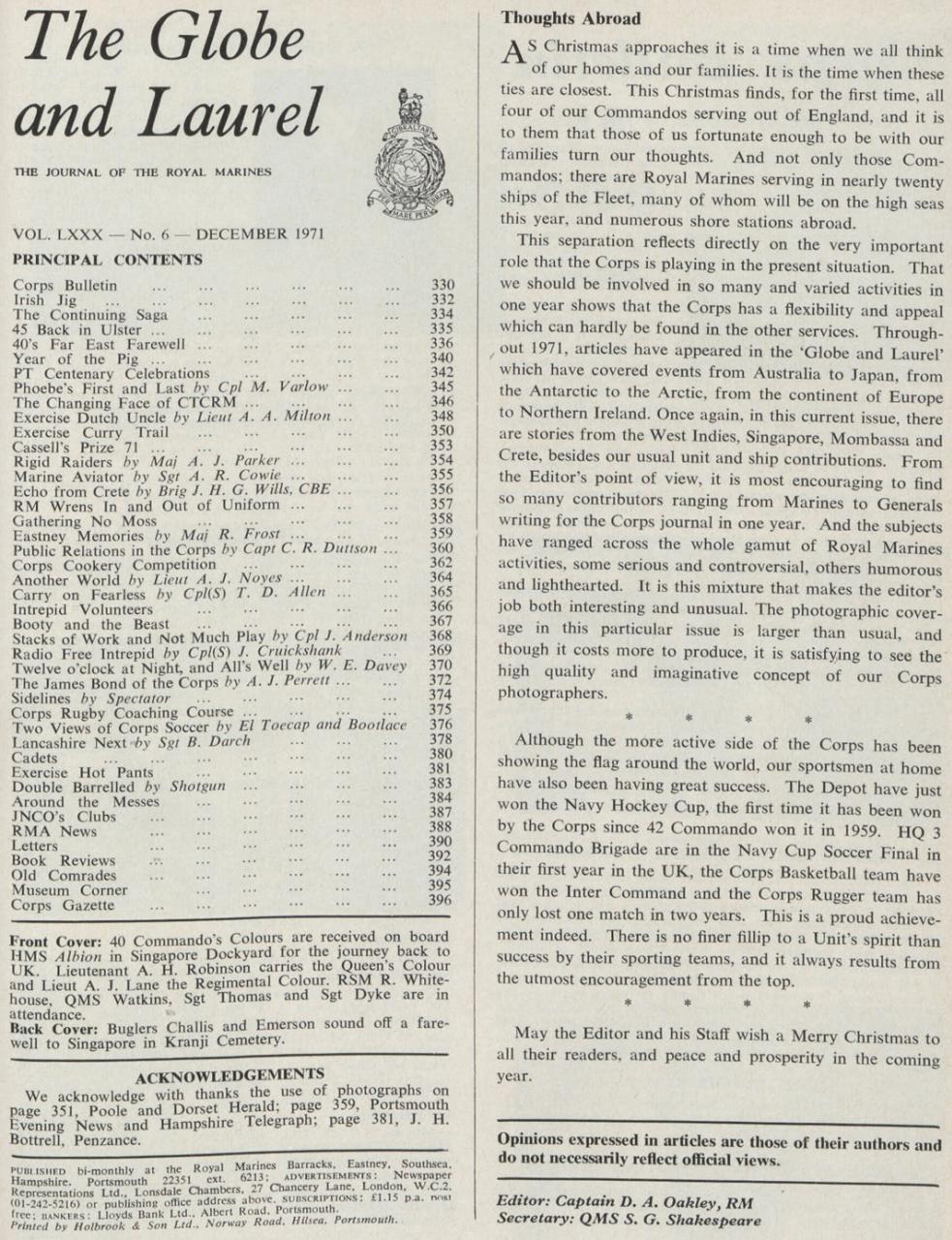 Globe & Laurel Preview Pages