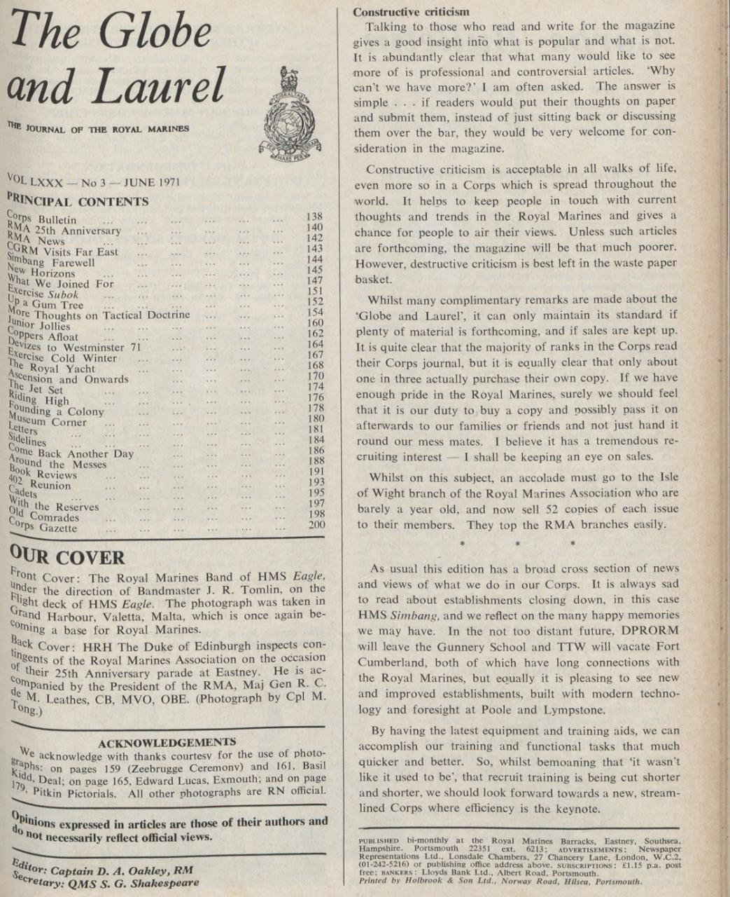 Globe & Laurel Preview Pages