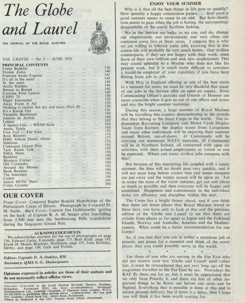 Globe & Laurel Preview Pages