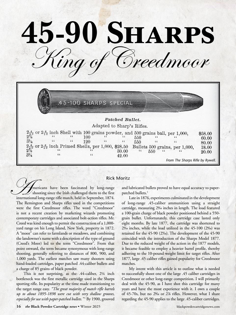 Black Powder Cartridge News Preview Pages
