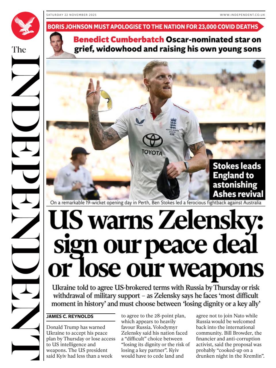 The Independent Daily Edition Newspaper Preview Pages