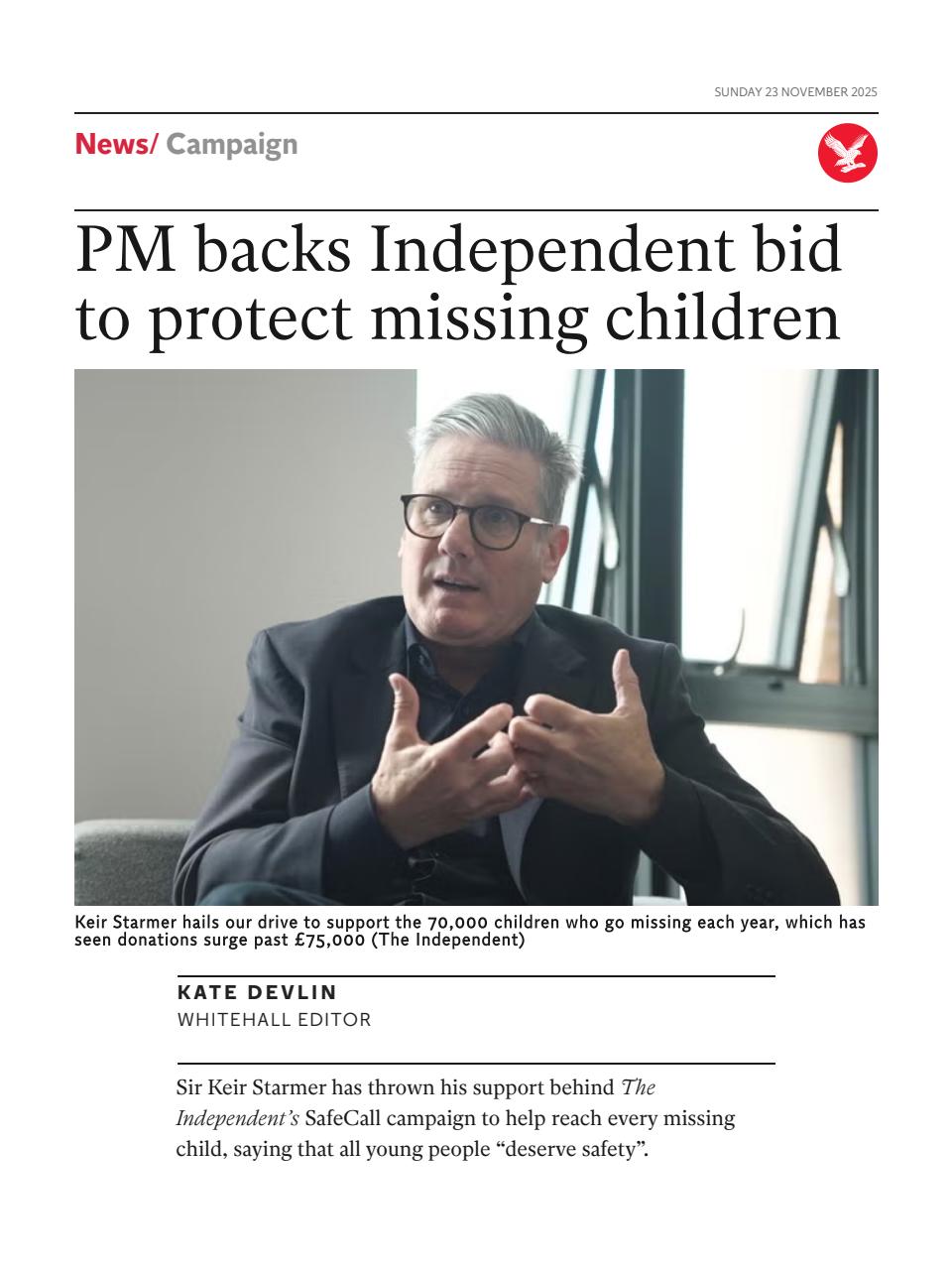 The Independent Daily Edition Newspaper Preview Pages