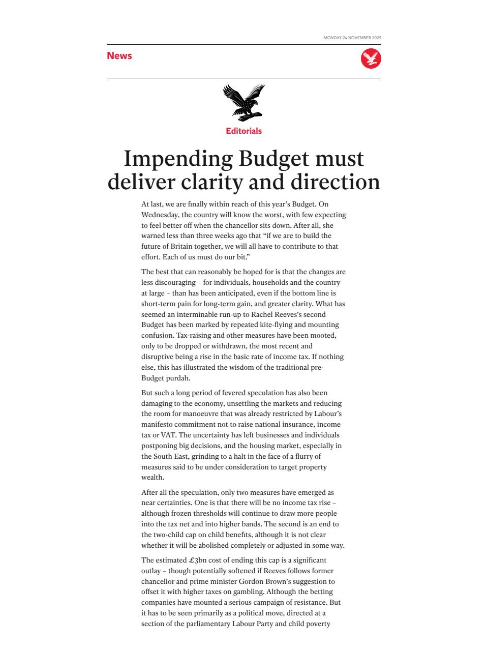 The Independent Daily Edition Newspaper Preview Pages
