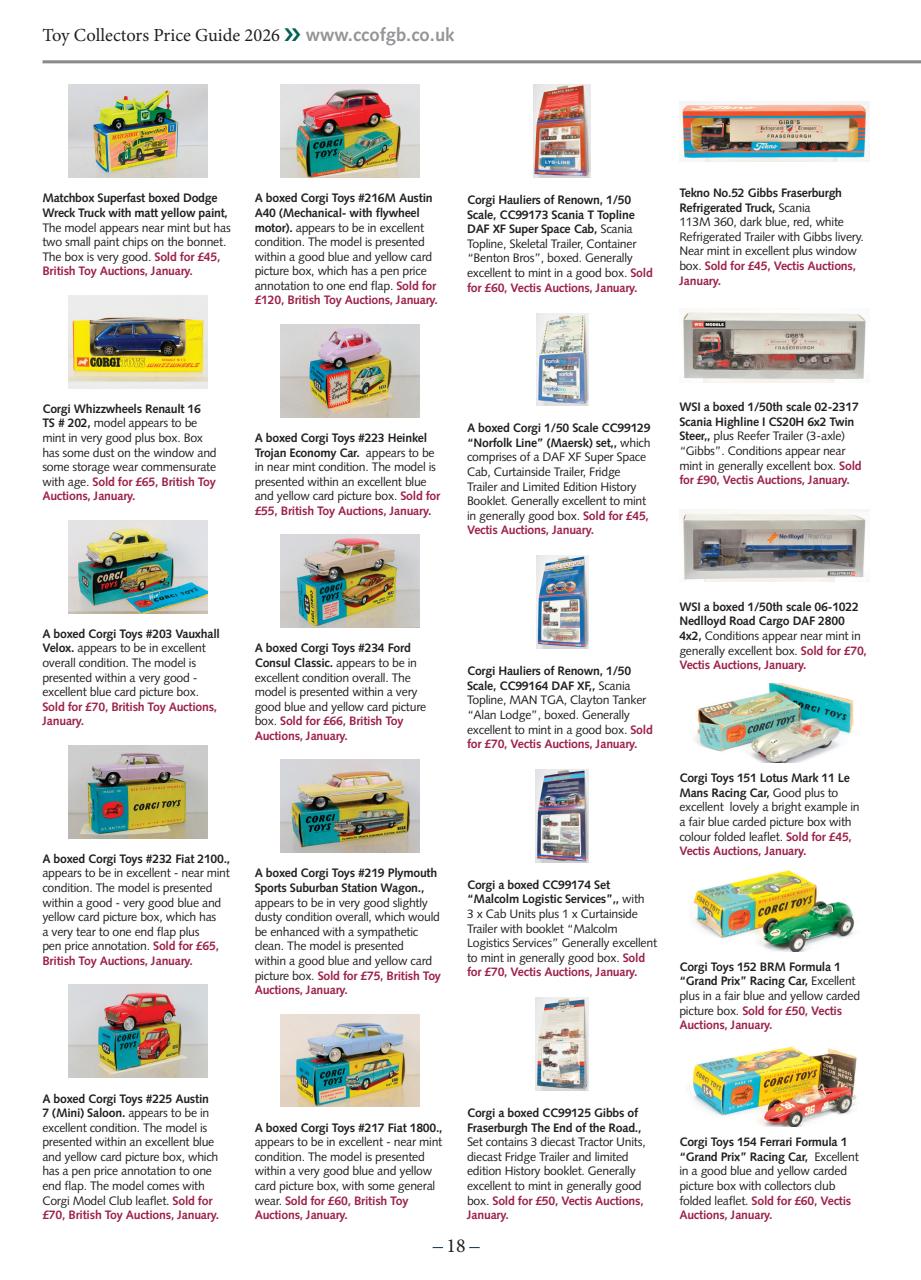 Toy Collectors Price Guide Preview Pages