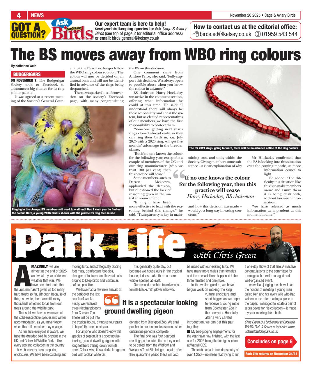 Cage & Aviary Birds Preview Pages