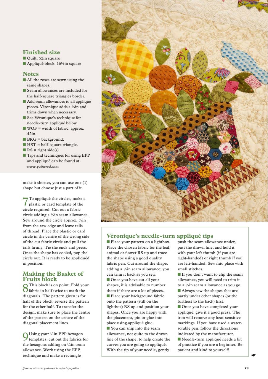 Today’s Quilter Preview Pages