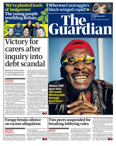 Tuesday, 25 November 2025 issue Tuesday, 25 November 2025