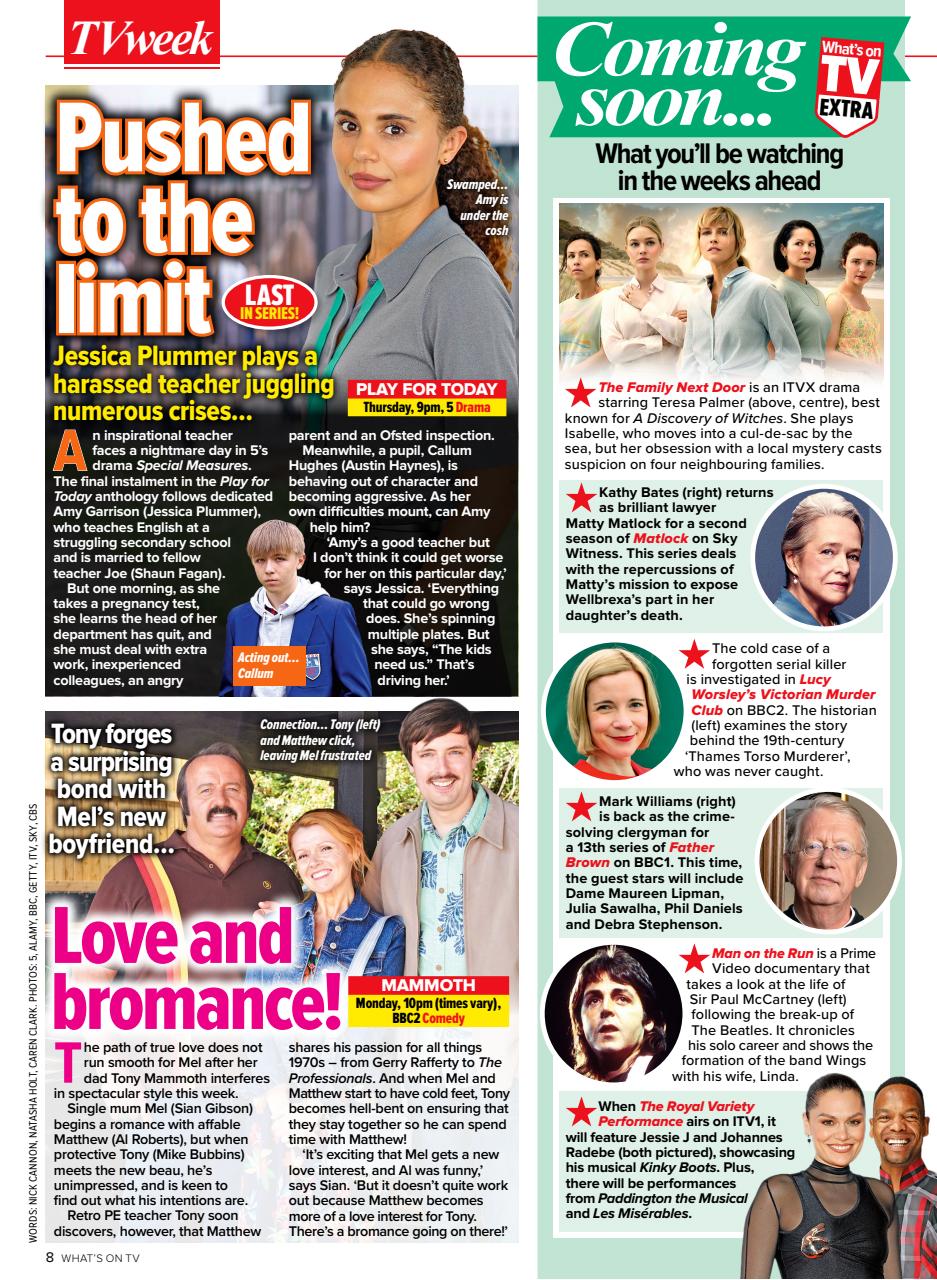 What's on TV Preview Pages